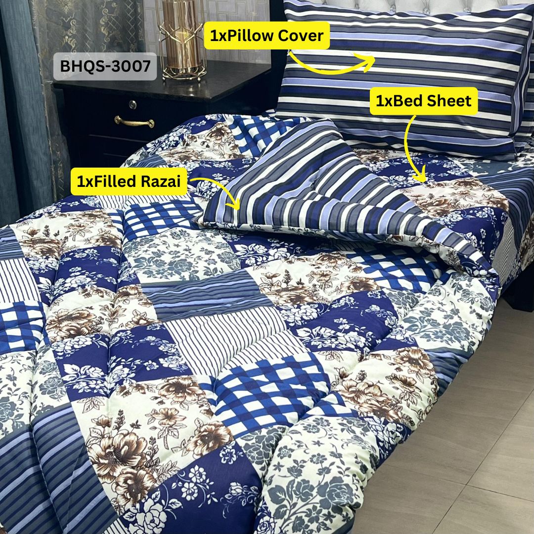 Comforter House | Vicky Razai / Quilt Set | Single Bed | BHQS-3007