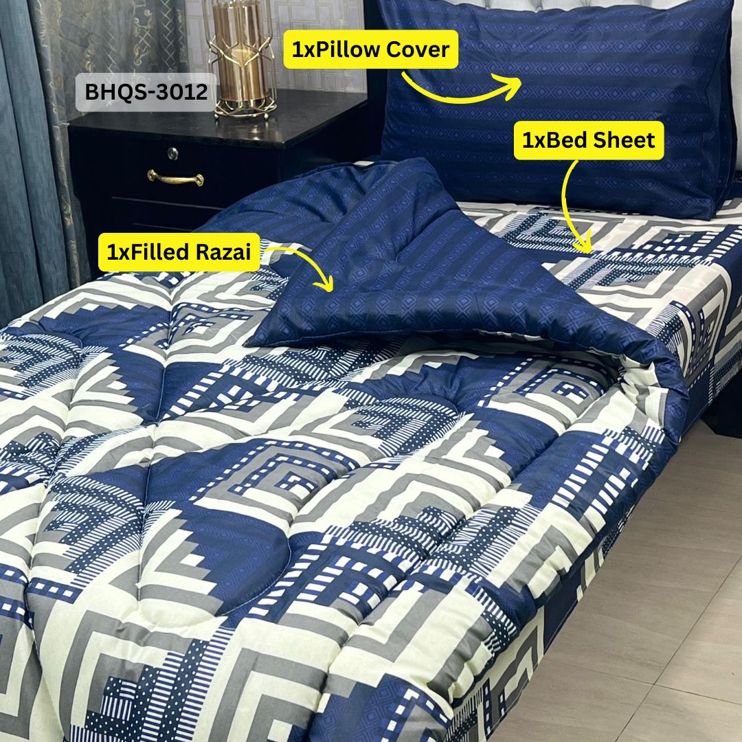 Comforter House | Vicky Razai / Quilt Set | Single Bed | BHQS-3012