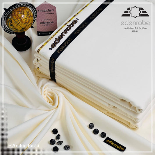 Edenrobes Prime Micro Fiber Boski Unstitched Suit for Men | Arabic Boski | BCQ-01