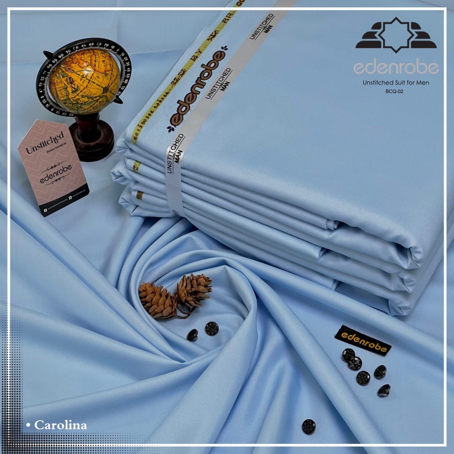 Edenrobes Prime Micro Fiber Boski Unstitched Suit for Men | Carolina | BCQ-02