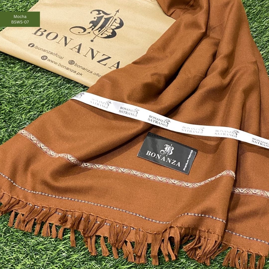 Bonanza Satrangi Mens Winter Shawl | Mocha | BSWS-07