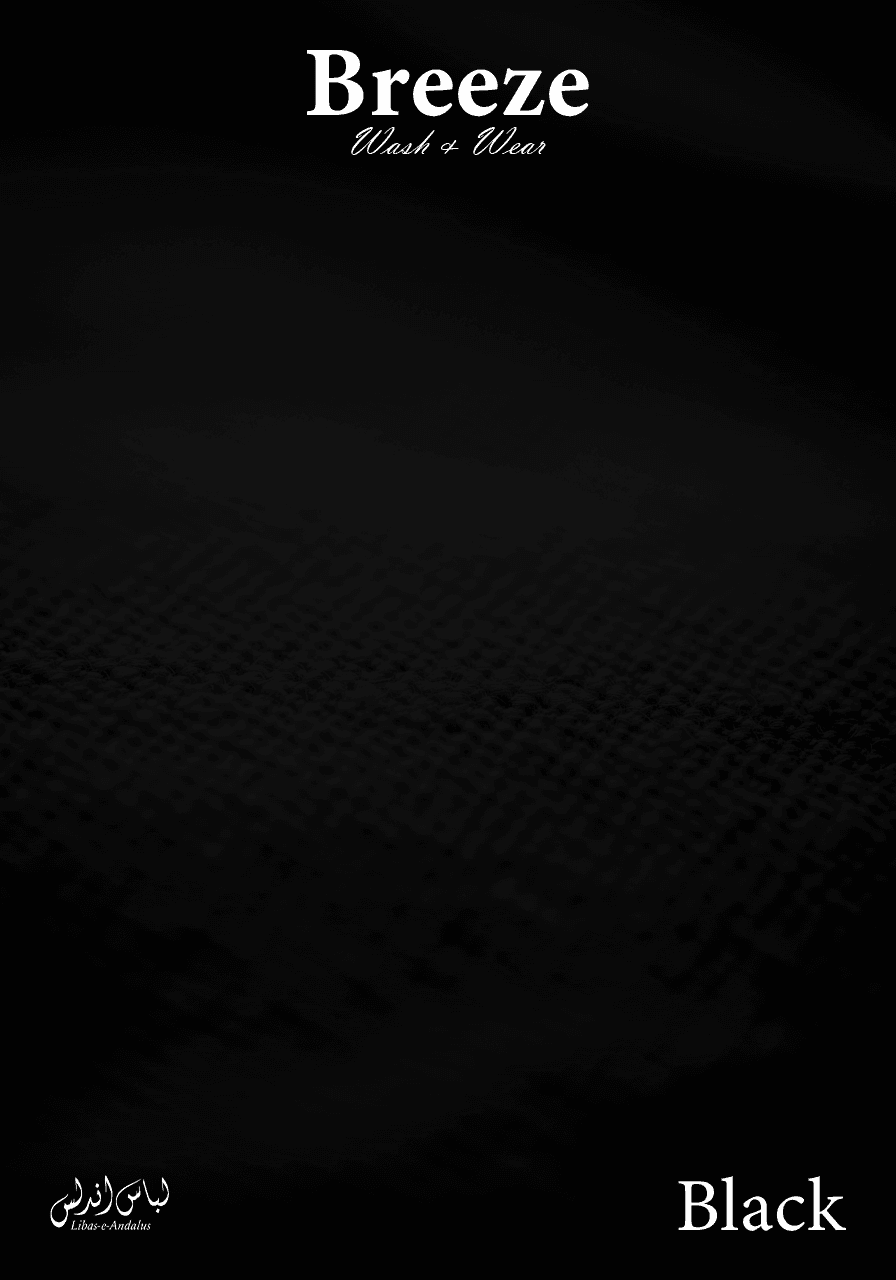 Breeze Premium Tropical Wash and Wear Unstitched Fabric for Men | Black