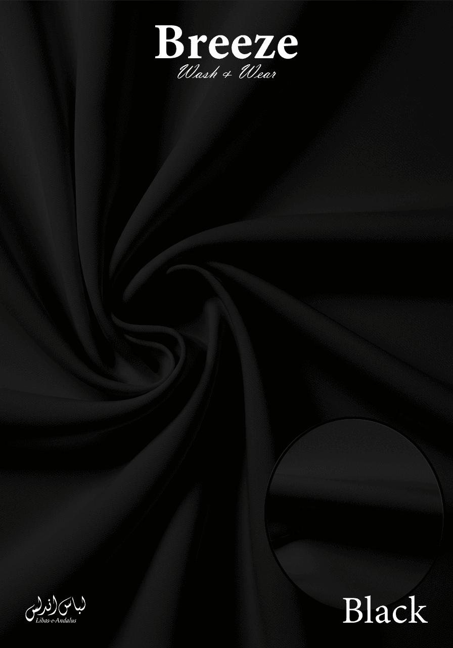 Breeze Premium Tropical Wash and Wear Unstitched Fabric for Men | Black