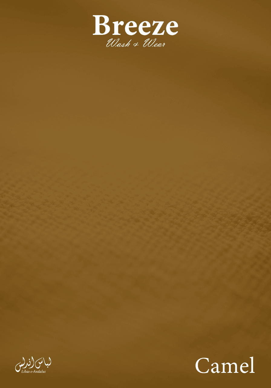 Breeze Premium Tropical Wash and Wear Unstitched Fabric for Men | Camel