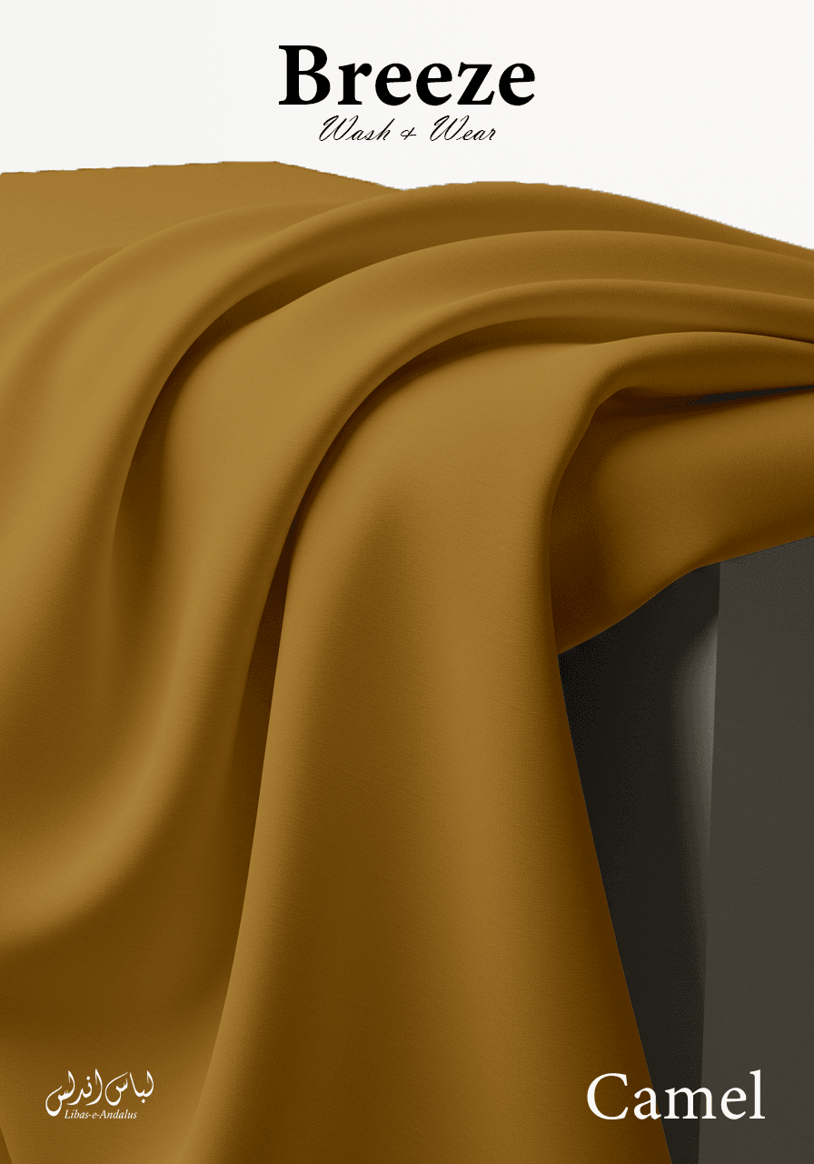 Breeze Premium Tropical Wash and Wear Unstitched Fabric for Men | Camel