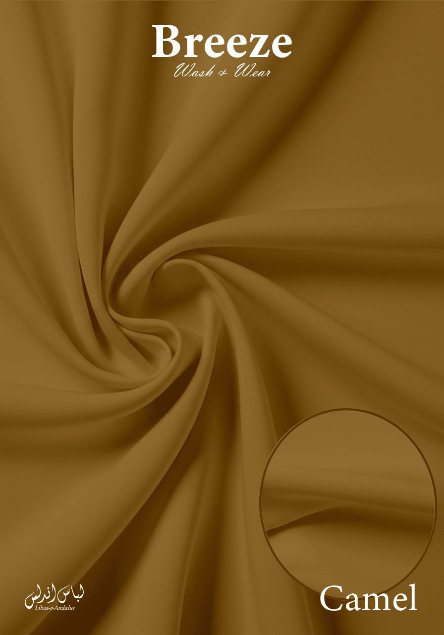 Breeze Premium Tropical Wash and Wear Unstitched Fabric for Men | Camel