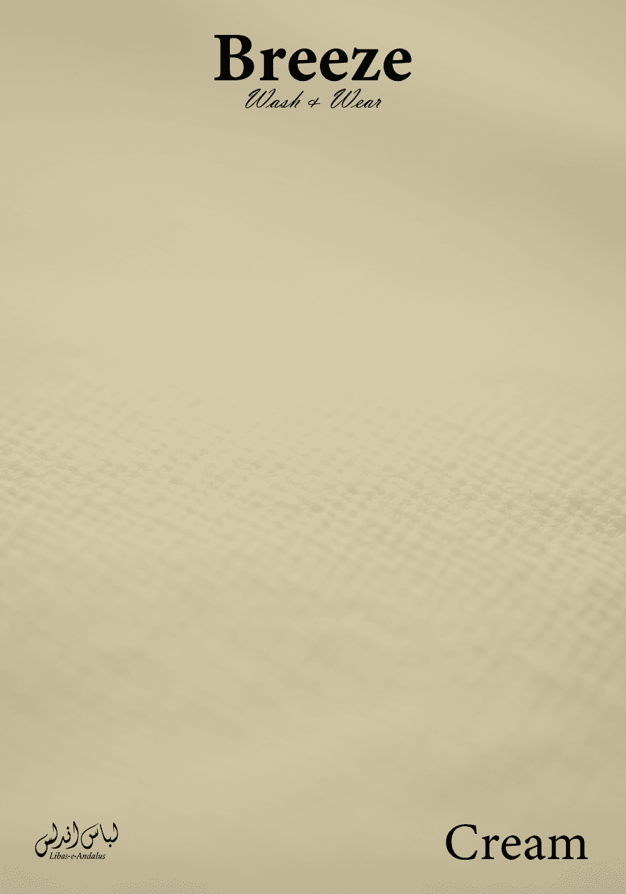 Breeze Premium Tropical Wash and Wear Unstitched Fabric for Men | Cream
