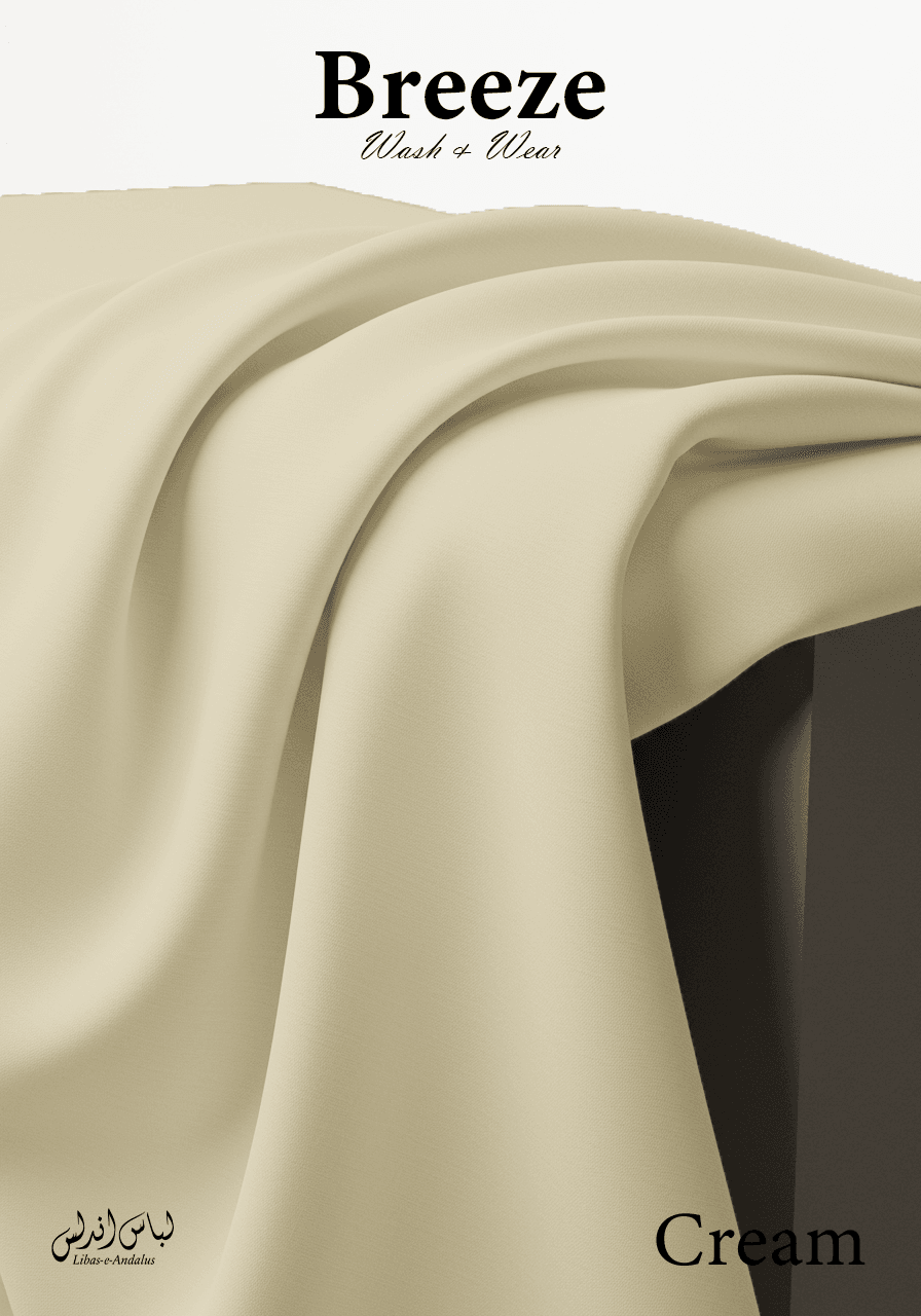 Breeze Premium Tropical Wash and Wear Unstitched Fabric for Men | Cream