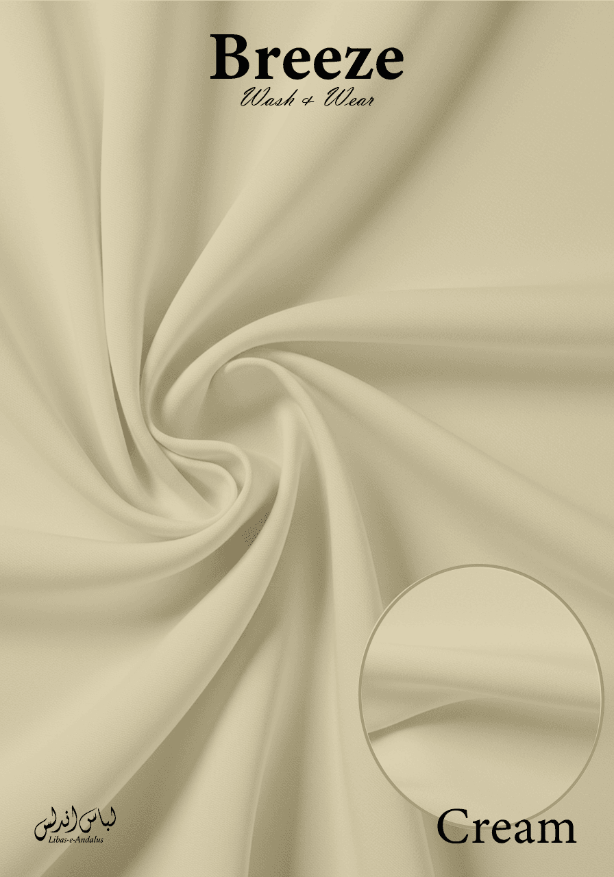 Breeze Premium Tropical Wash and Wear Unstitched Fabric for Men | Cream