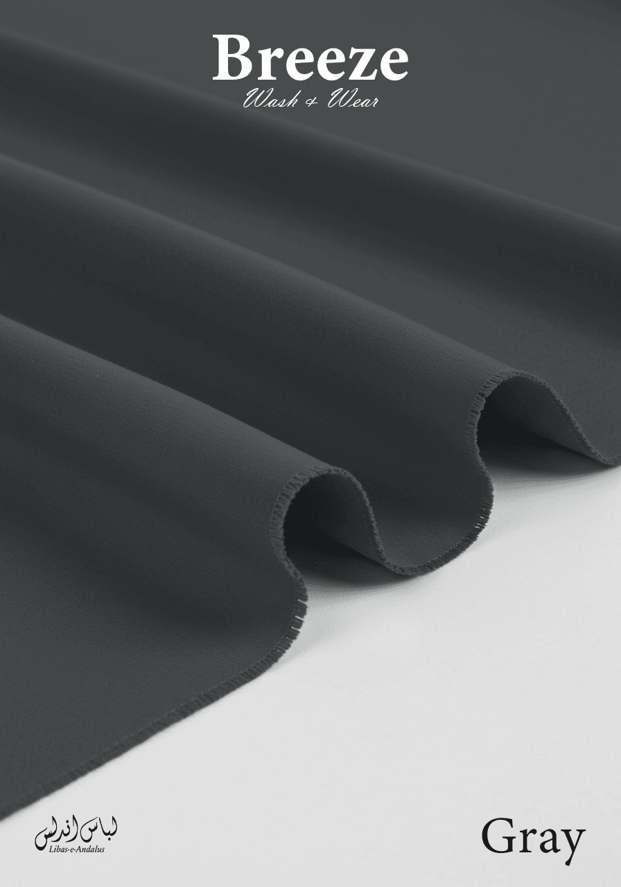 Breeze Premium Tropical Wash and Wear Unstitched Fabric for Men | Gray