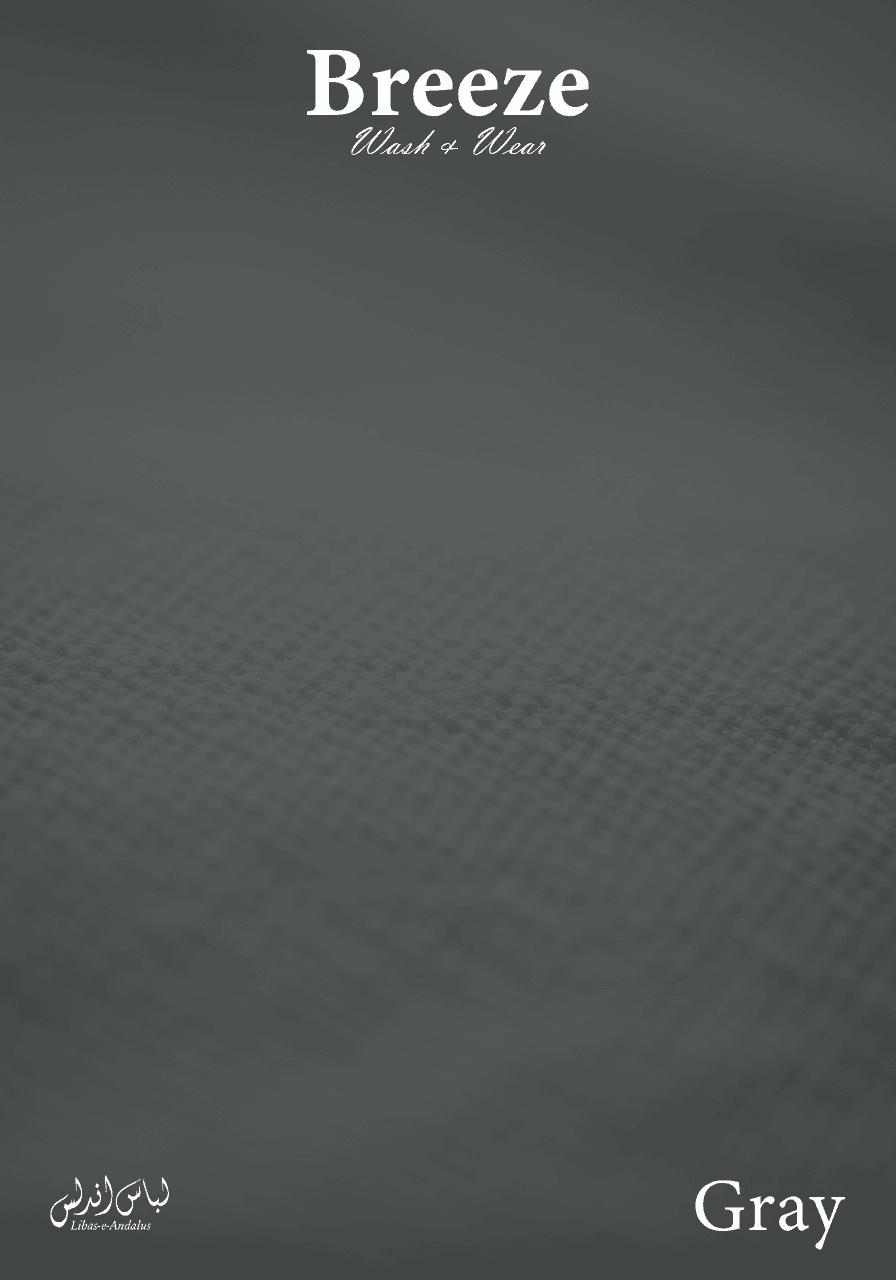 Breeze Premium Tropical Wash and Wear Unstitched Fabric for Men | Gray