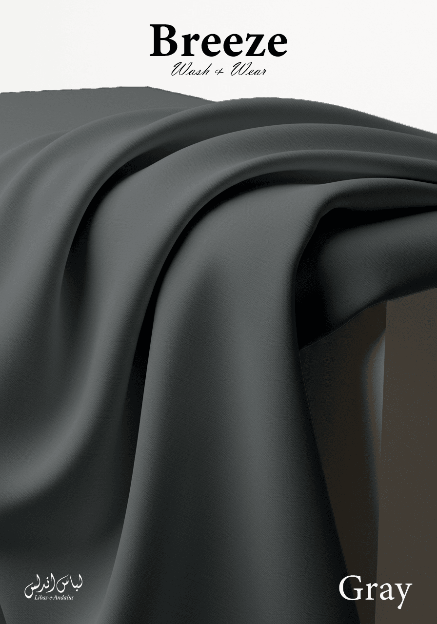 Breeze Premium Tropical Wash and Wear Unstitched Fabric for Men | Gray