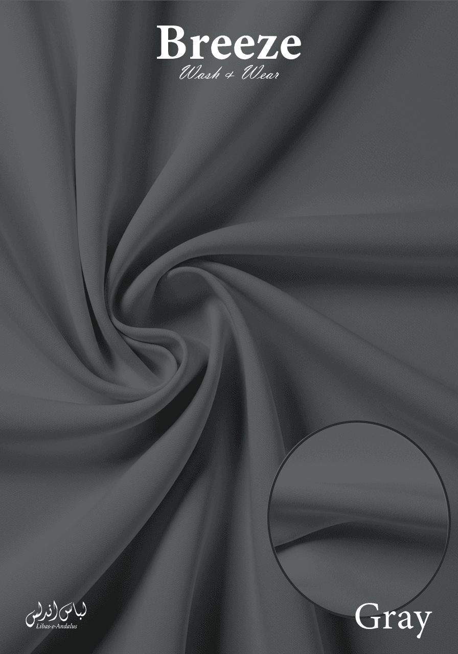 Breeze Premium Tropical Wash and Wear Unstitched Fabric for Men | Gray