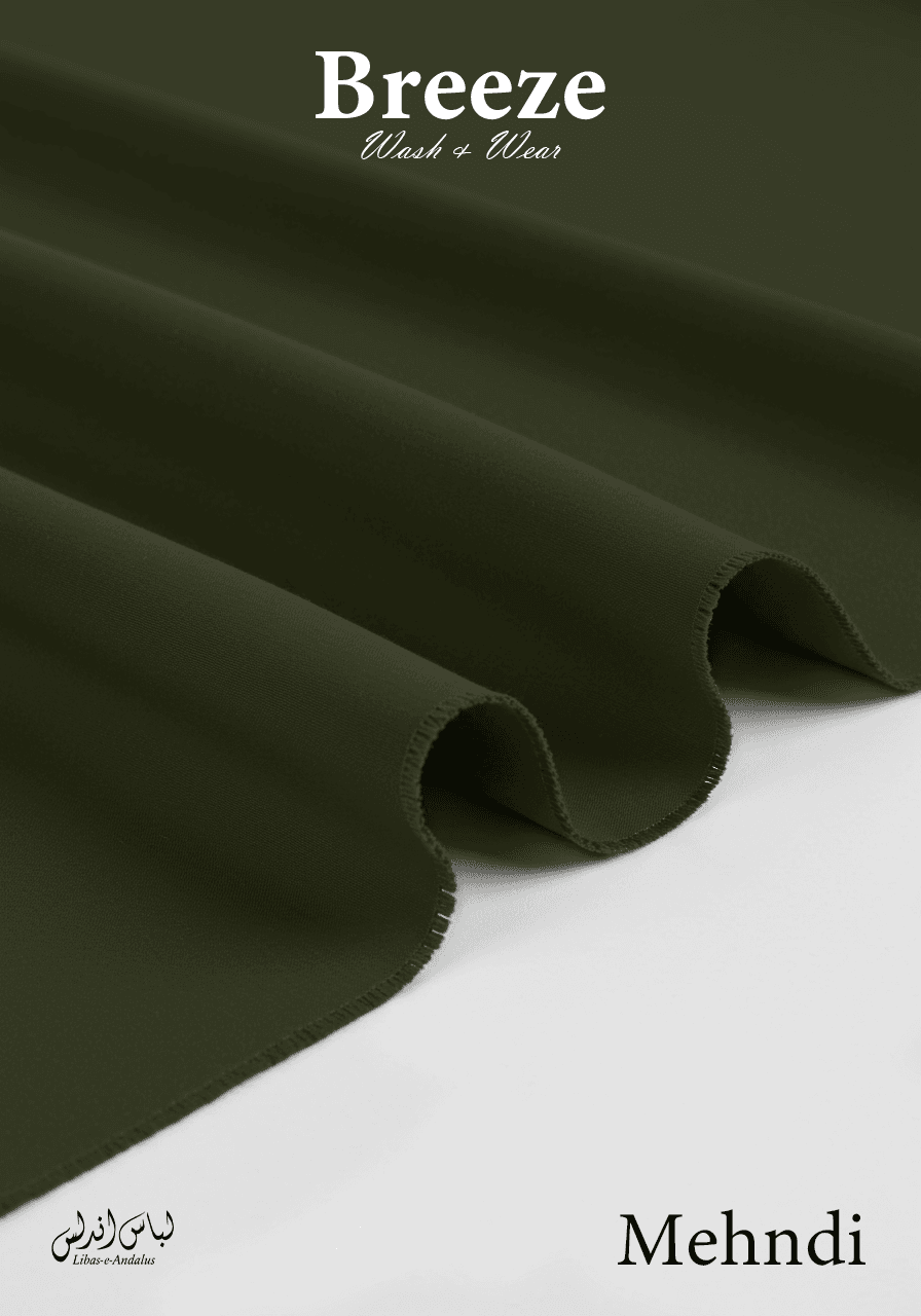 Breeze Premium Tropical Wash and Wear Unstitched Fabric for Men | Mehndi