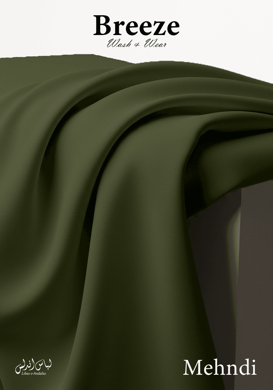 Breeze Premium Tropical Wash and Wear Unstitched Fabric for Men | Mehndi