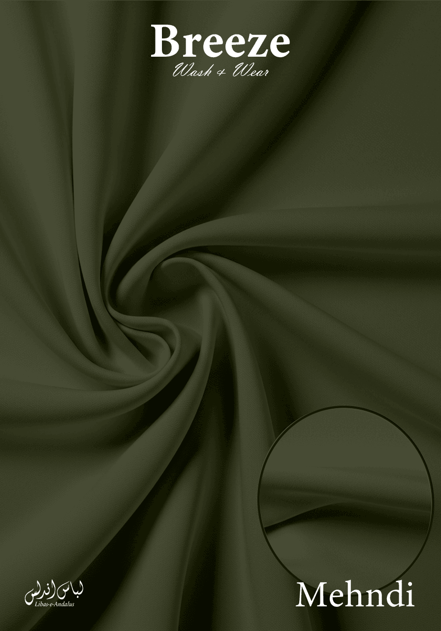 Breeze Premium Tropical Wash and Wear Unstitched Fabric for Men | Mehndi