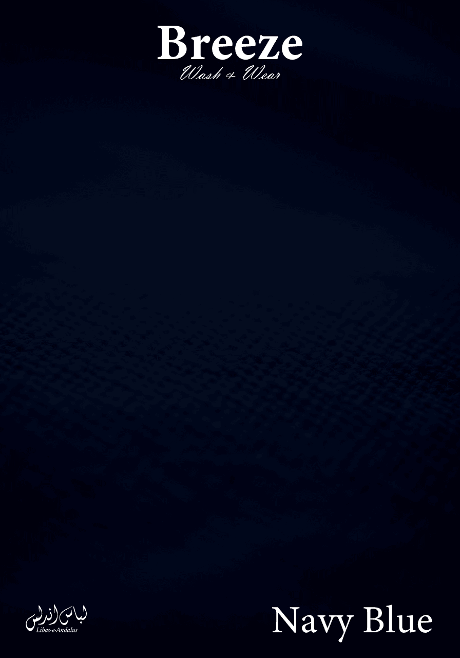 Breeze Premium Tropical Wash and Wear Unstitched Fabric for Men | Navy Blue