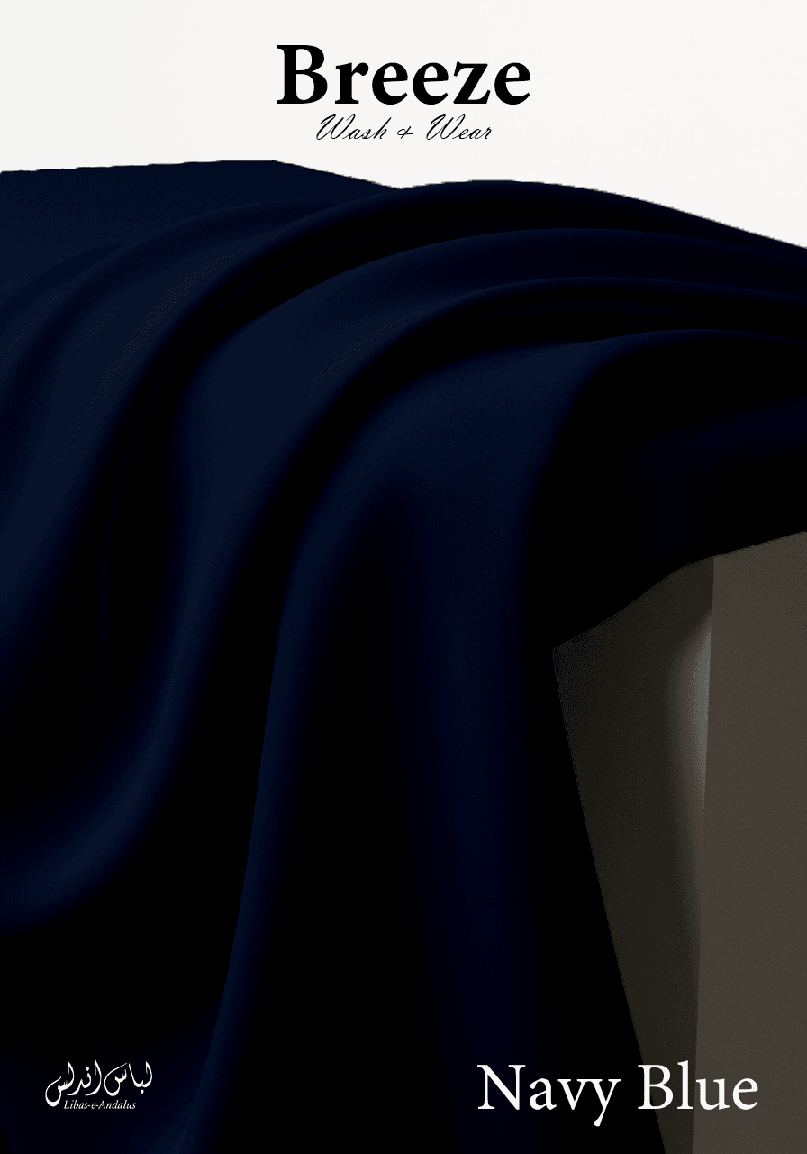 Breeze Premium Tropical Wash and Wear Unstitched Fabric for Men | Navy Blue