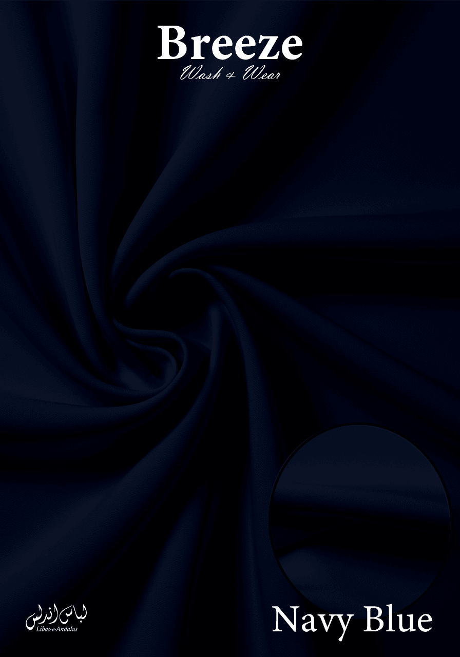 Breeze Premium Tropical Wash and Wear Unstitched Fabric for Men | Navy Blue