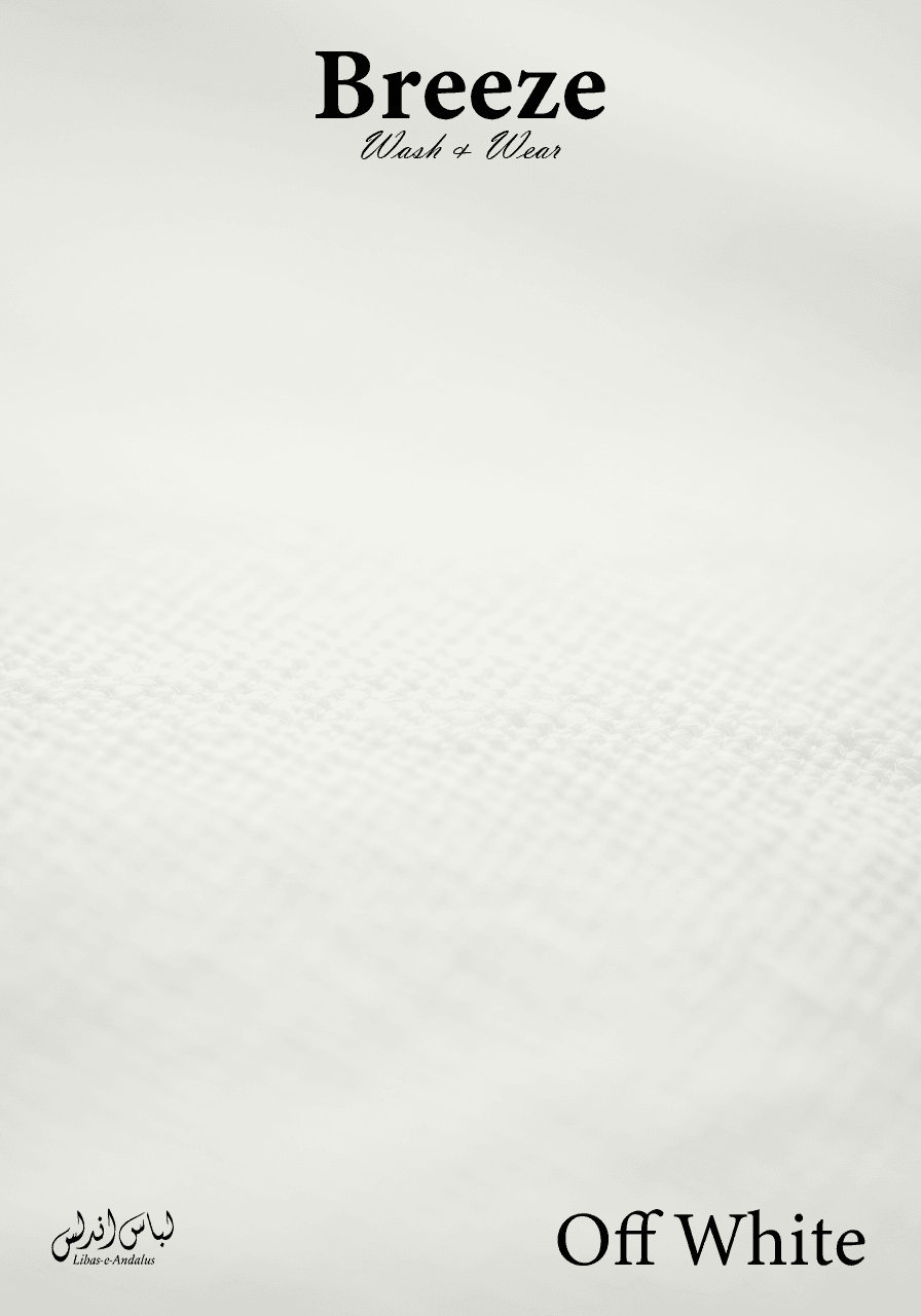 Breeze Premium Tropical Wash and Wear Unstitched Fabric for Men | Off White