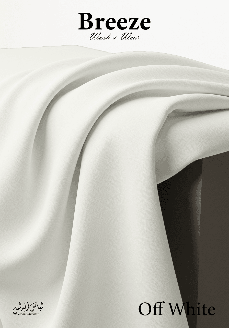 Breeze Premium Tropical Wash and Wear Unstitched Fabric for Men | Off White