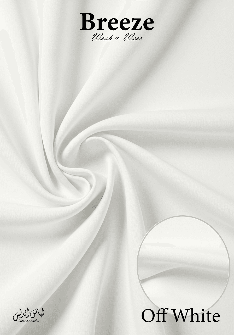 Breeze Premium Tropical Wash and Wear Unstitched Fabric for Men | Off White