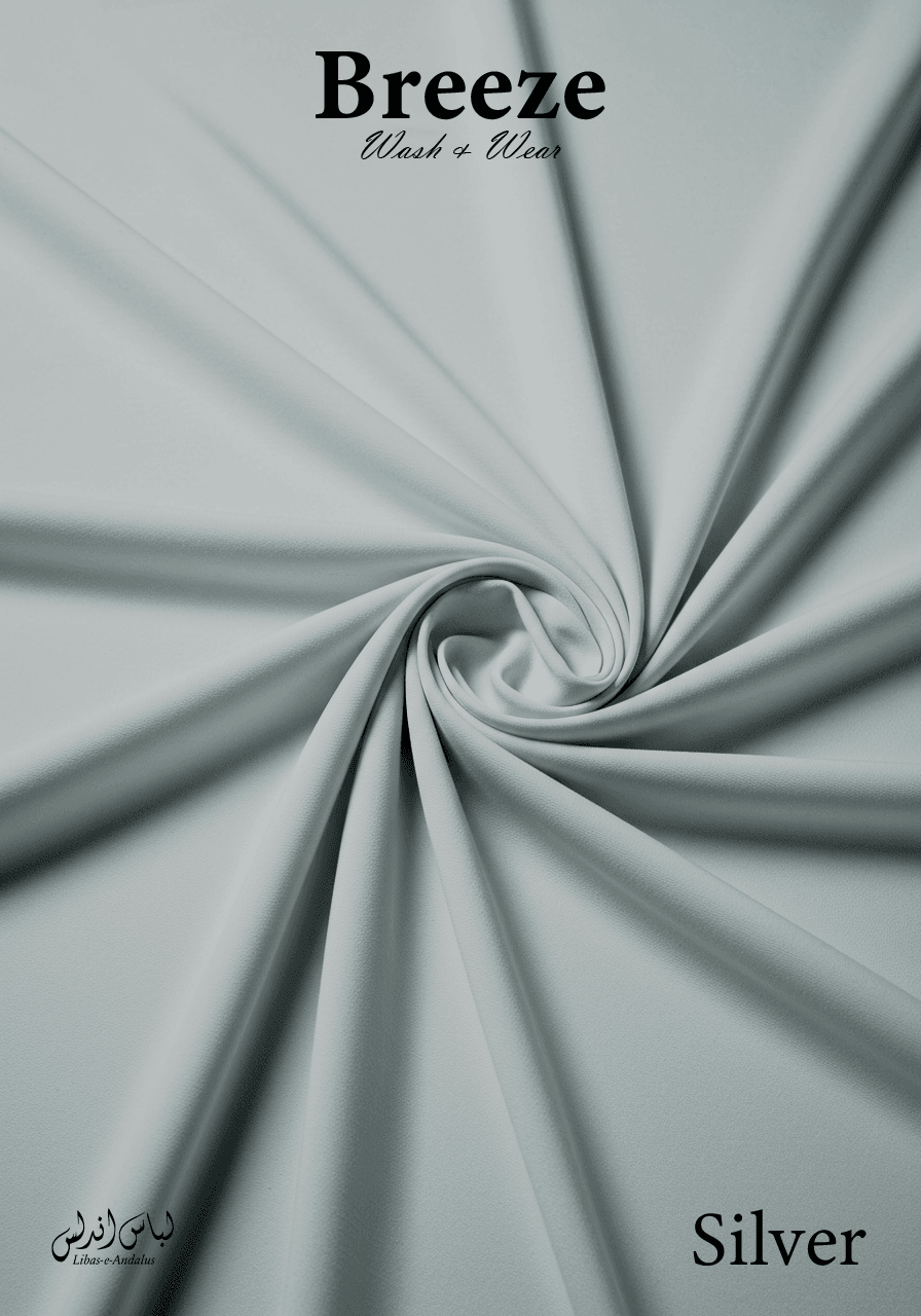 Breeze Premium Tropical Wash and Wear Unstitched Fabric for Men | Silver