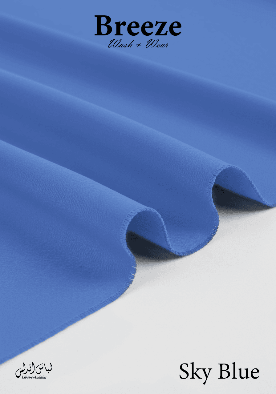 Breeze Premium Tropical Wash and Wear Unstitched Fabric for Men | Sky Blue