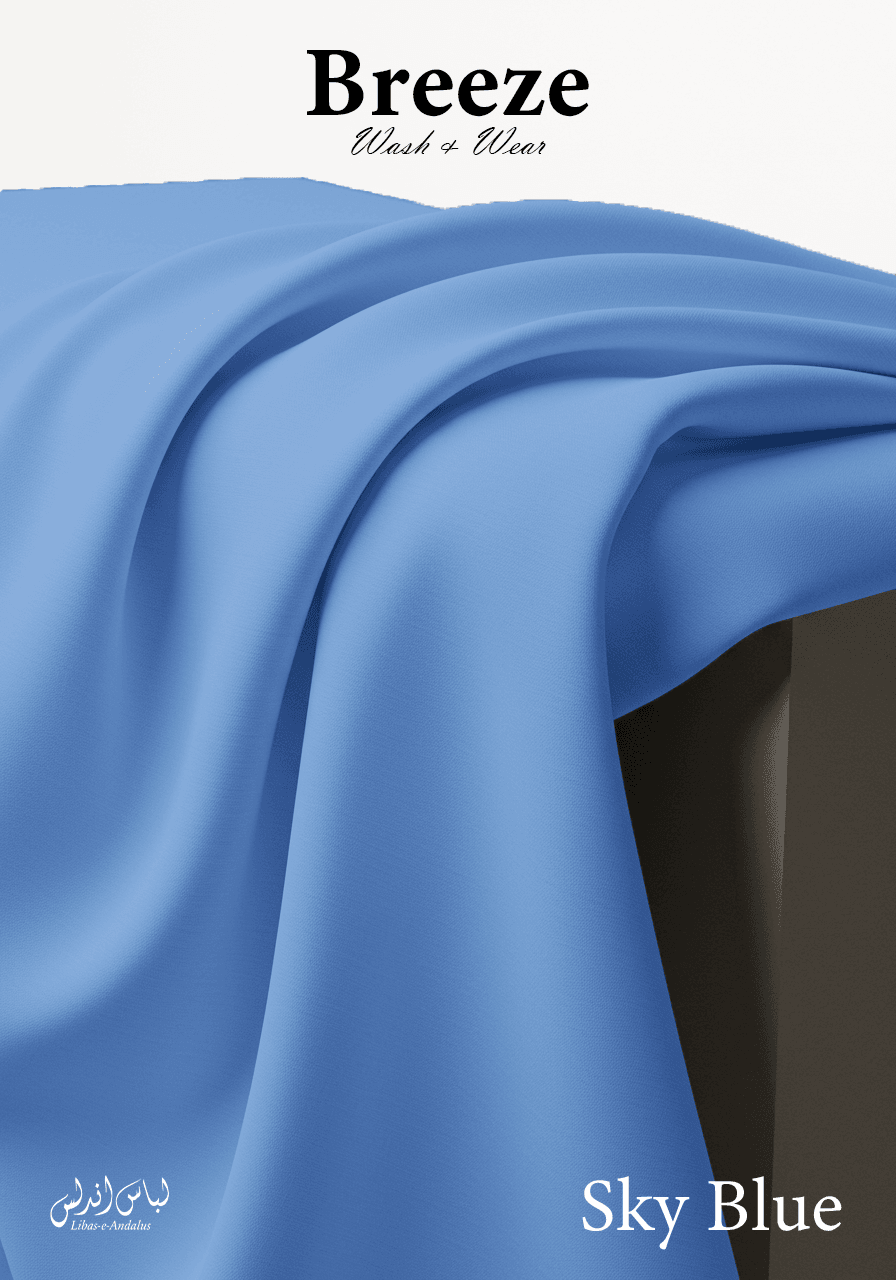 Breeze Premium Tropical Wash and Wear Unstitched Fabric for Men | Sky Blue