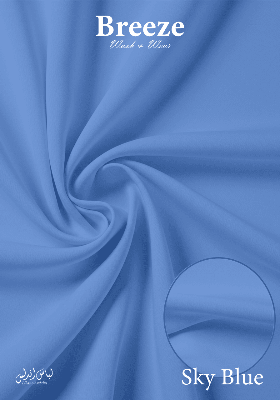 Breeze Premium Tropical Wash and Wear Unstitched Fabric for Men | Sky Blue