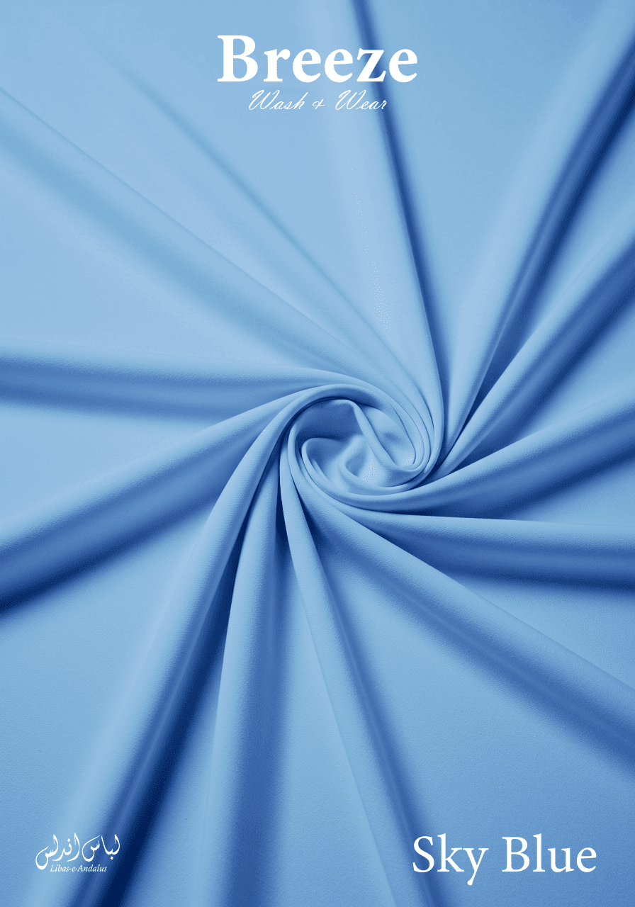 Breeze Premium Tropical Wash and Wear Unstitched Fabric for Men | Sky Blue