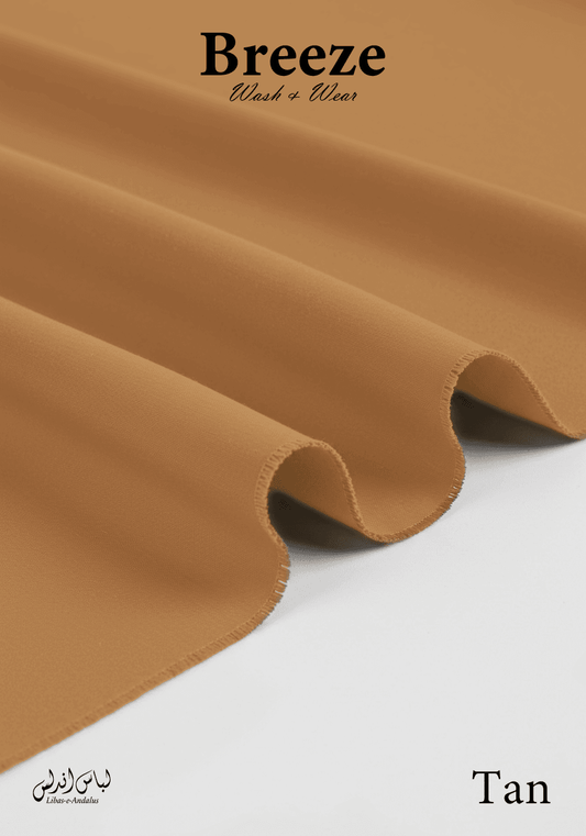 Breeze Premium Tropical Wash and Wear Unstitched Fabric for Men | Tan