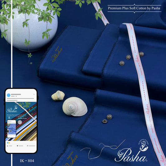 PASHA Premium Plus Cotton Unstitched Suit for Men | IK 804