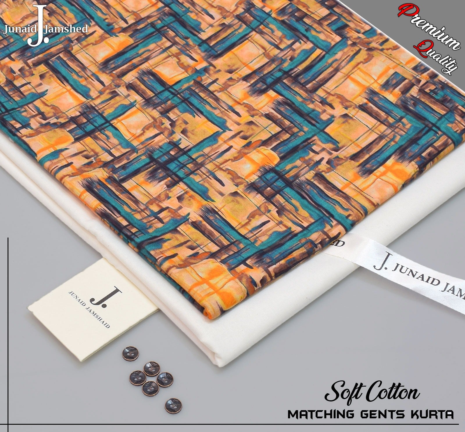 Summer Cotton Unstitched Matching Kurta for Men -JJPK-08