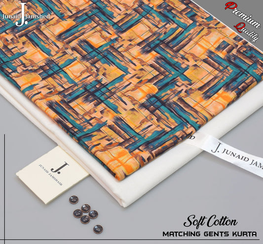 Summer Cotton Unstitched Matching Kurta for Men -JJPK-08