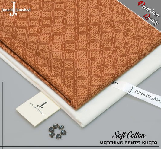 Summer Cotton Unstitched Matching Kurta for Men -JJPK-10