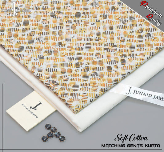 Summer Cotton Unstitched Matching Kurta for Men -JJPK-13