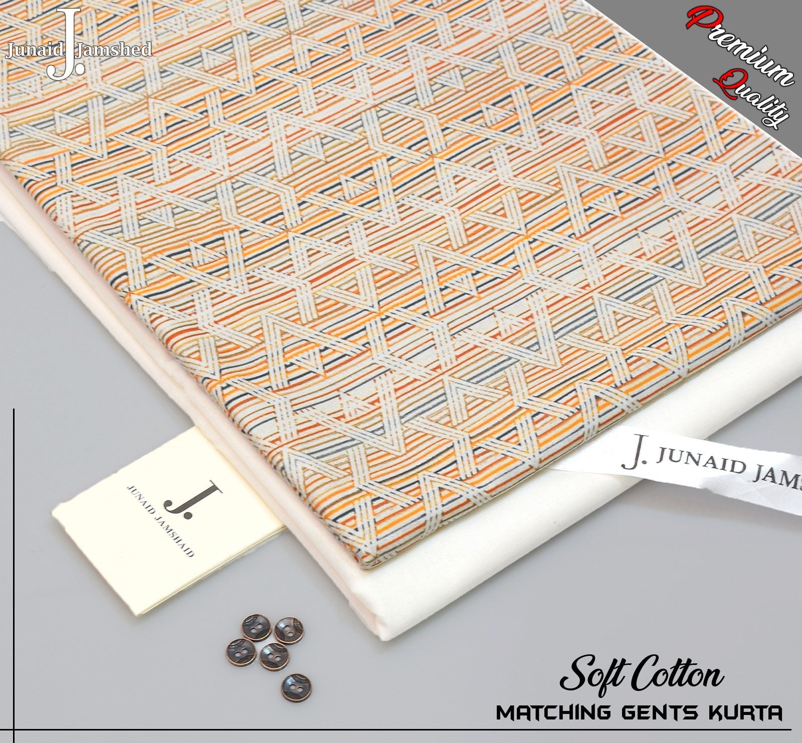 Summer Cotton Unstitched Matching Kurta for Men -JJPK-17