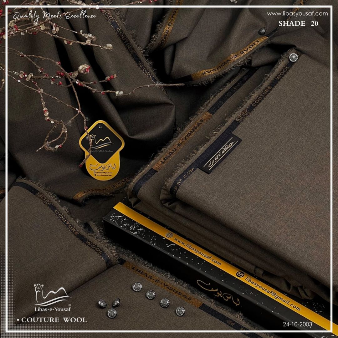 Libas-e-Yousaf Couture Wool Fabric Unstitched Suit for Men's | CTW-20
