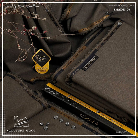 Libas-e-Yousaf Couture Wool Fabric Unstitched Suit for Men's | CTW-20