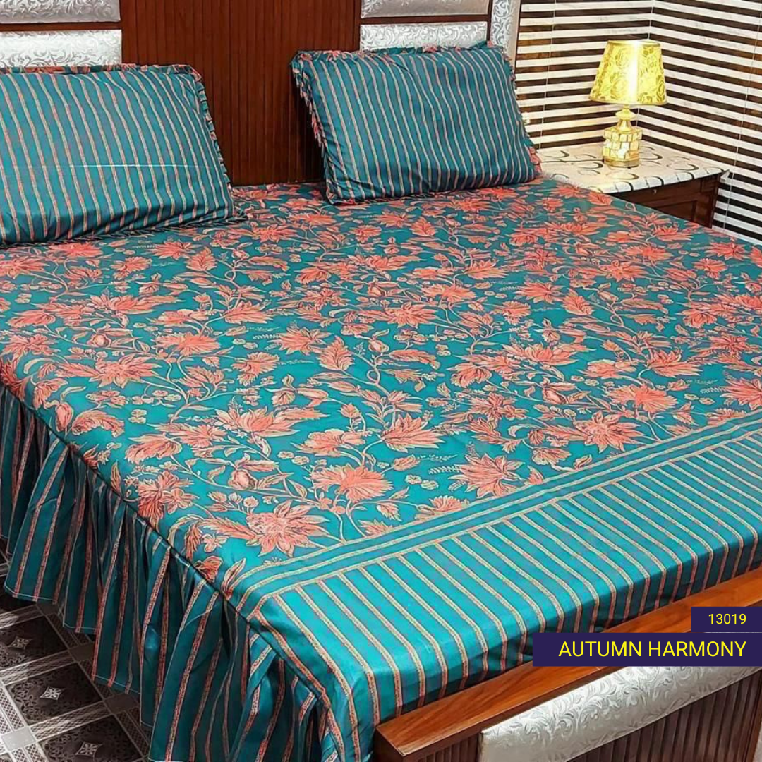 Autumn Harmony - Frilled Bed Sheet