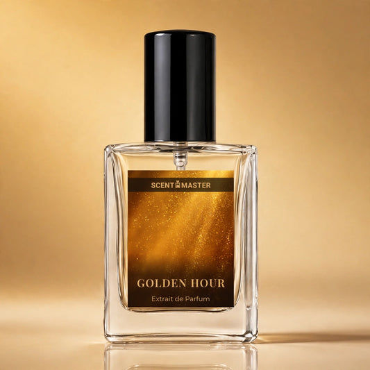 Golden Hour 30ml perfume bottle product render