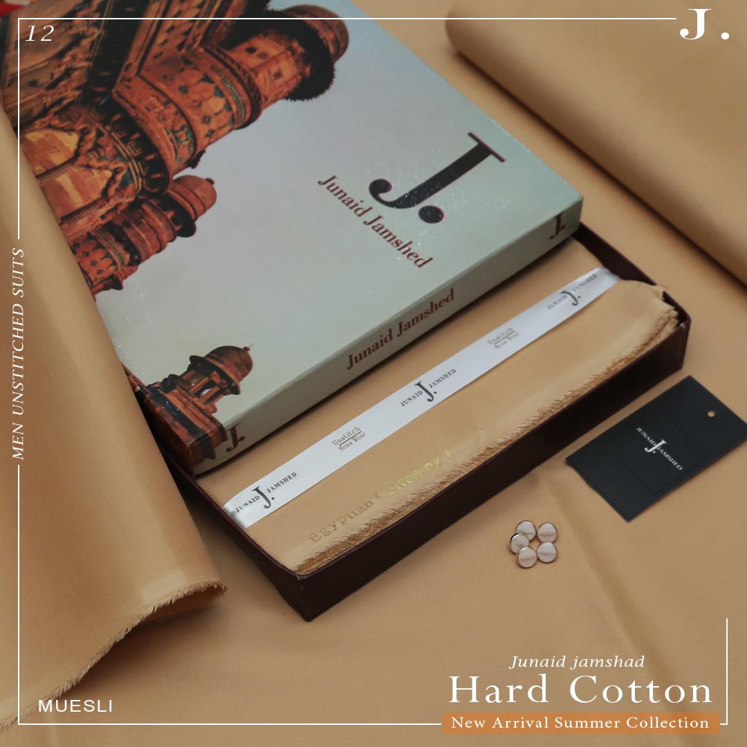 Royal Egyptian Cotton Unstitched Suit Fabric - Premium Boxed Collection for Men - Muesli - JJHCB-03