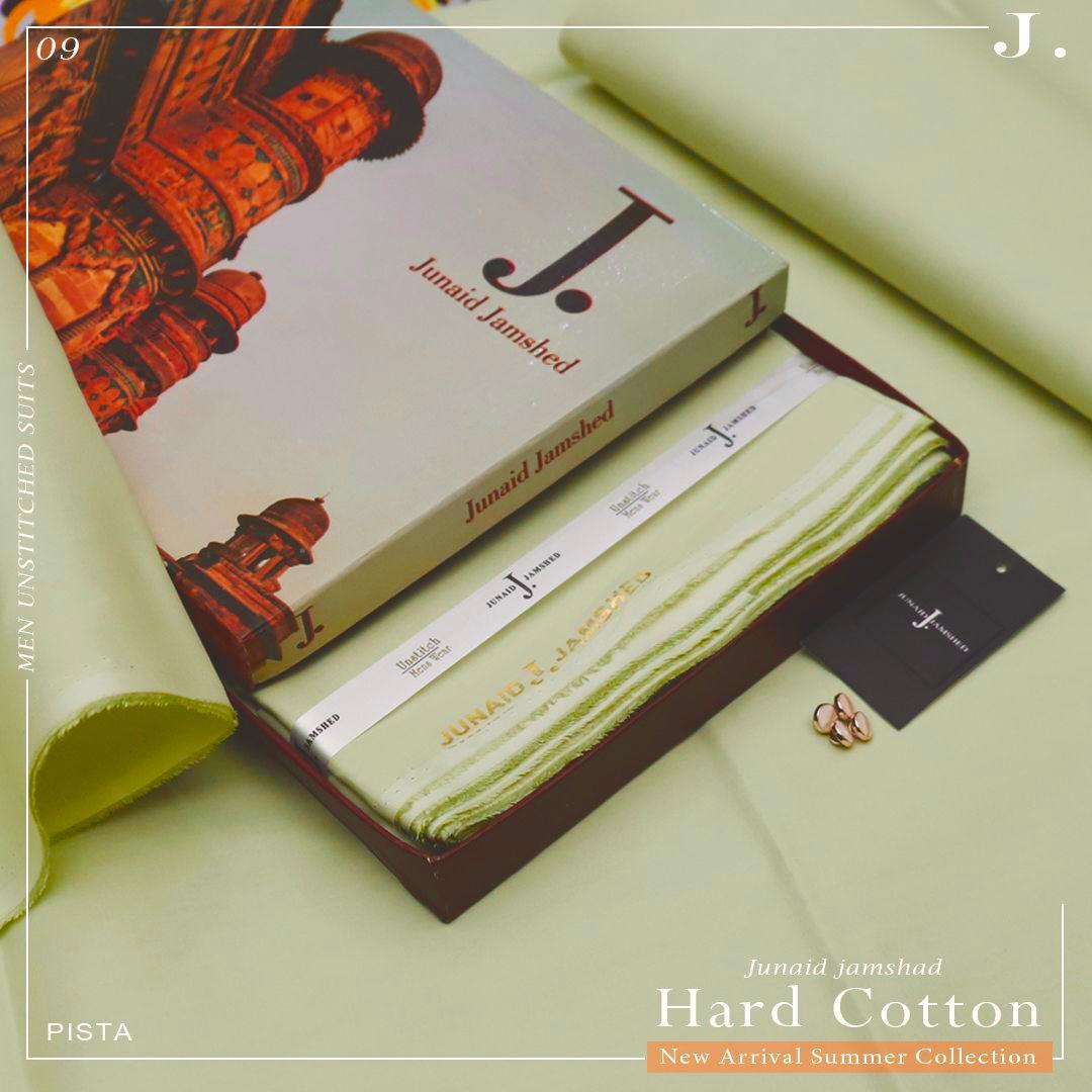 Royal Egyptian Cotton Unstitched Suit Fabric - Premium Boxed Collection for Men - Pista - JJHCB-06