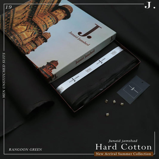 Royal Egyptian Cotton Unstitched Suit Fabric - Premium Boxed Collection for Men - Rangoon Green - JJHCB-08