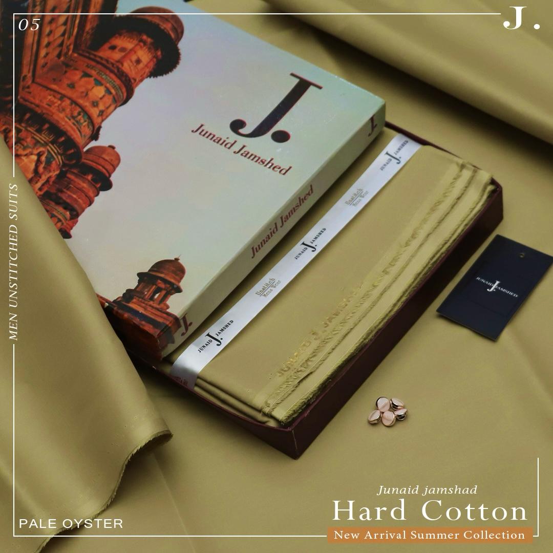 Royal Egyptian Cotton Unstitched Suit Fabric - Premium Boxed Collection for Men - Pale Oyster - JJHCB-12