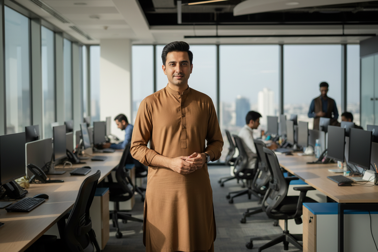 Office Setting Tawny - Clean Simple Shalwar Kameez Only