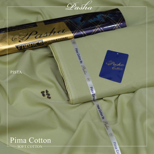 PASHA Premium Pima Soft Cotton Unstitched Suit for Men | Pista