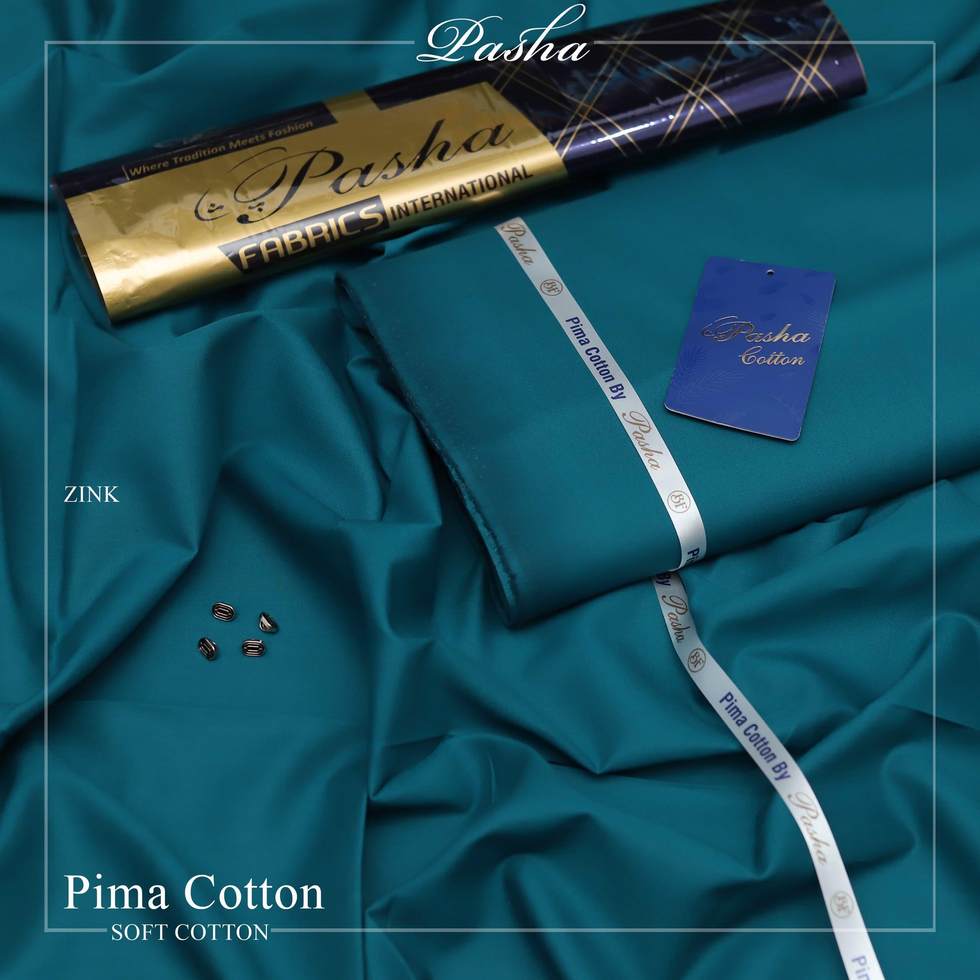 PASHA Premium Pima Soft Cotton Unstitched Suit for Men | Zink