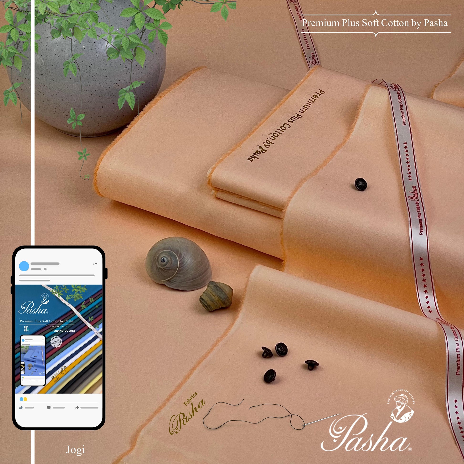 PASHA Premium Plus Cotton Unstitched Suit for Men | Jogi